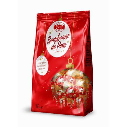 Bomboane de Pom Fondant cu Glazura de Cacao si Aroma de Visine-Frisca si Caise-Frisca 160g