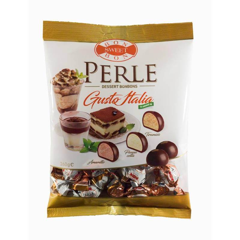 Desert Bon Bon Gusto Italia cu Aroma de Tiramisu, Panna Cotta si Amaretto 260g