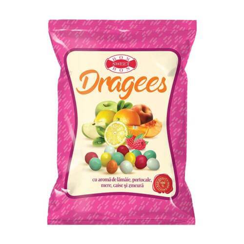 Drajeuri Asortate cu Aroma de Fructe: Lamaie, Portocale, Mere, Caise, Zmeura 100g