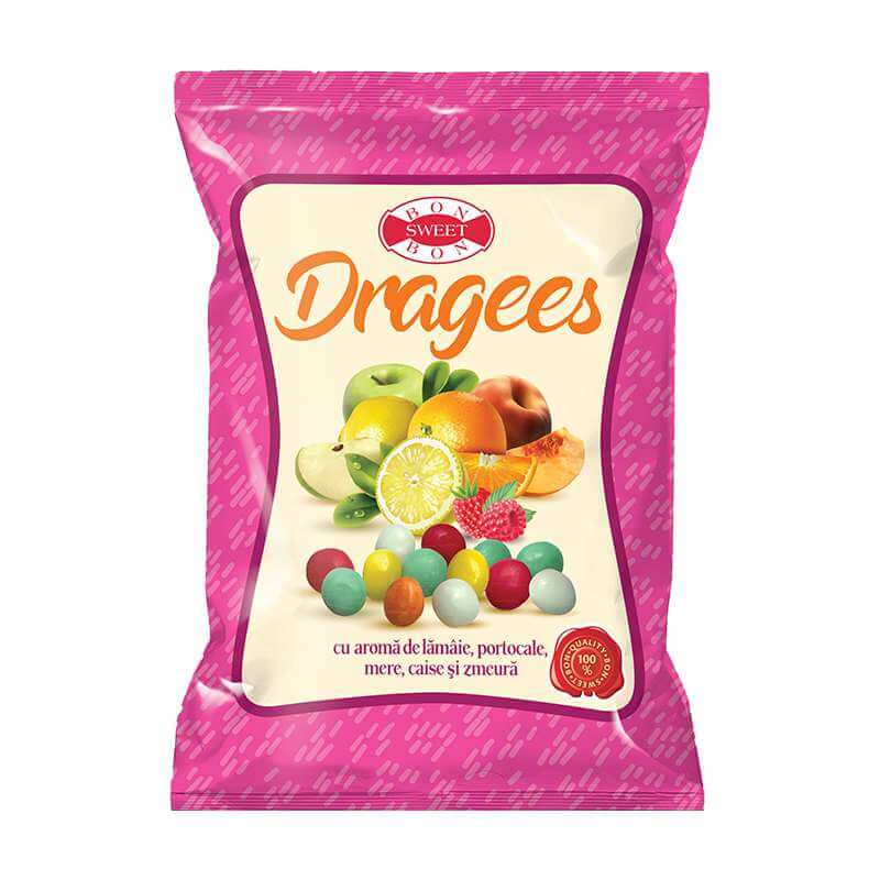 Drajeuri Asortate cu Aroma de Fructe: Lamaie, Portocale, Mere, Caise, Zmeura 100g