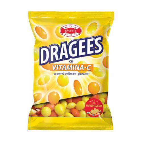 Drajeuri cu Vitamina C si cu Aroma de Lamaie si Portocale 100g