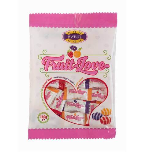 Dropsuri Fruit Love cu Aroma de Capsuni-Iaurt, Coacaze-Iaurt, Caise-Iaurt 160g