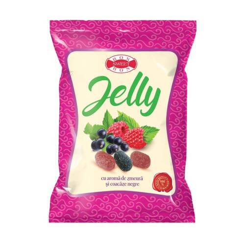 Jeleuri Asortate cu Aroma de Zmeura si Coacaze Negre 100g