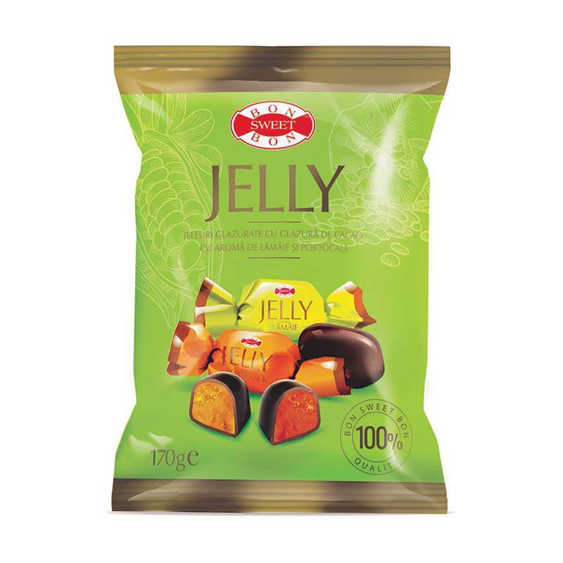 Jeleuri Glazurate cu Glazura de Cacao si cu Gust de Lamaie si Portocale 170g
