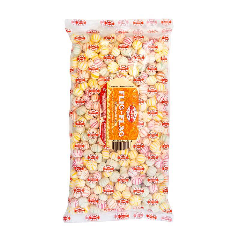 Bomboane Fulgi FlicFlac cu Aroma de Lamaie, Portocale, Visine si Mar 1kg